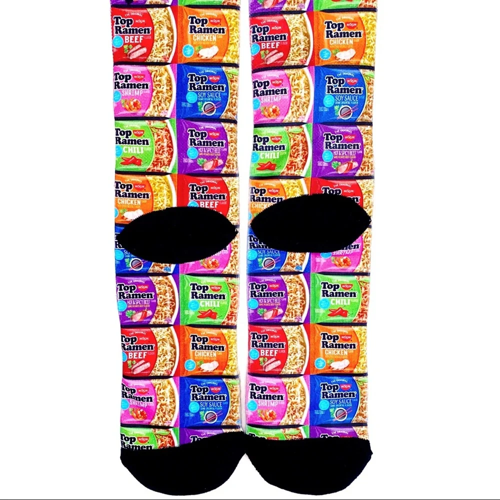 Odd Sox Top Ramen Noodles Crew Socks Mens Womens Nissin Fun Funny Gift Colorful